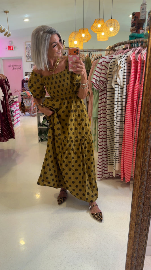 Polka Dot Maxi Dress