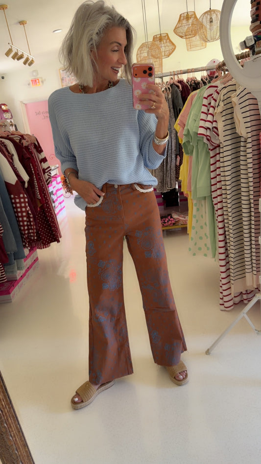 Poppy & Pine Brown Bandana Pants