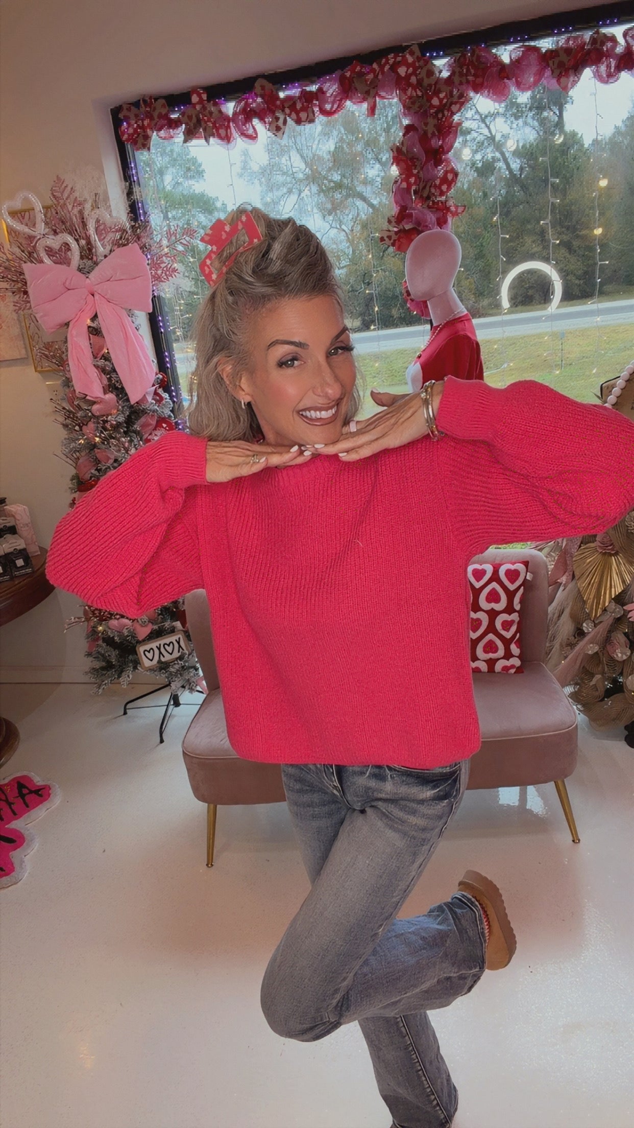 Solid Color Knit Sweater