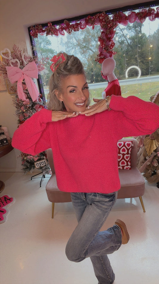 Solid Color Knit Sweater