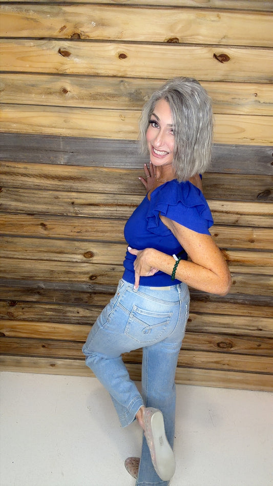Tummy Control High Rise Relaxed Holly Flare Jeans