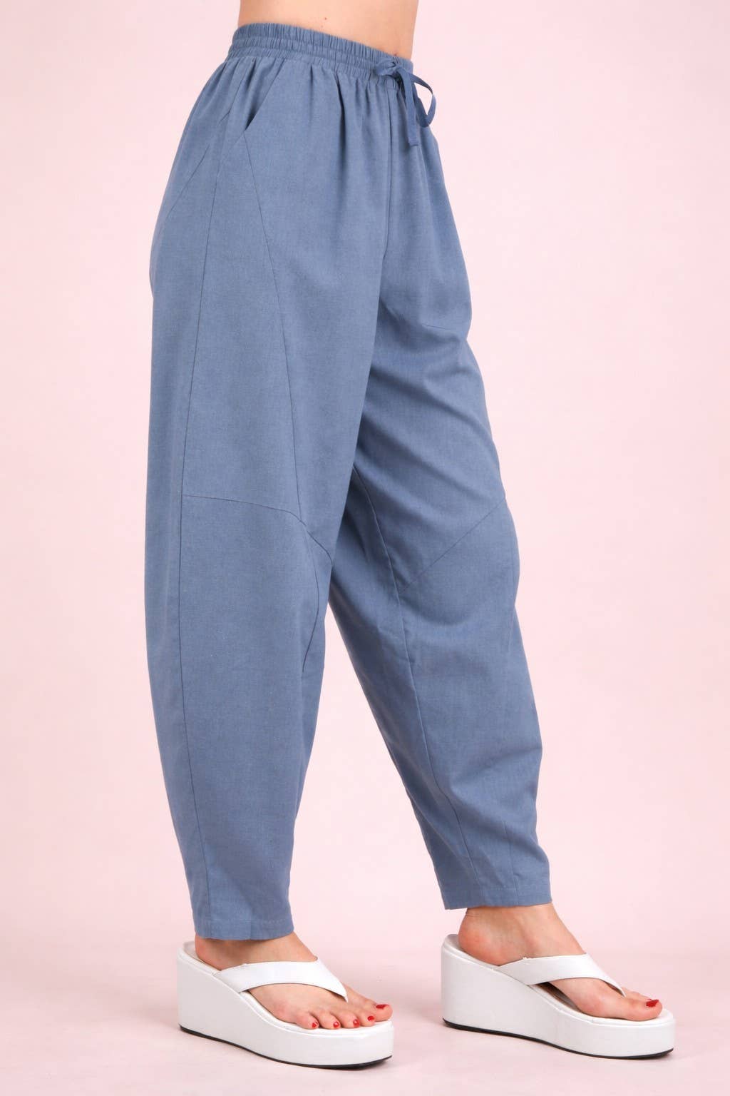 Solid Barrel Comfy Woven Pants