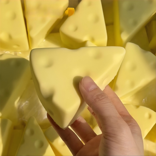 Cheese-Shaped Foam Slow-Rebound Squeeze Toy