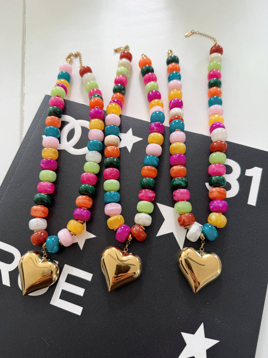 COLORFUL HEART NECKLACE