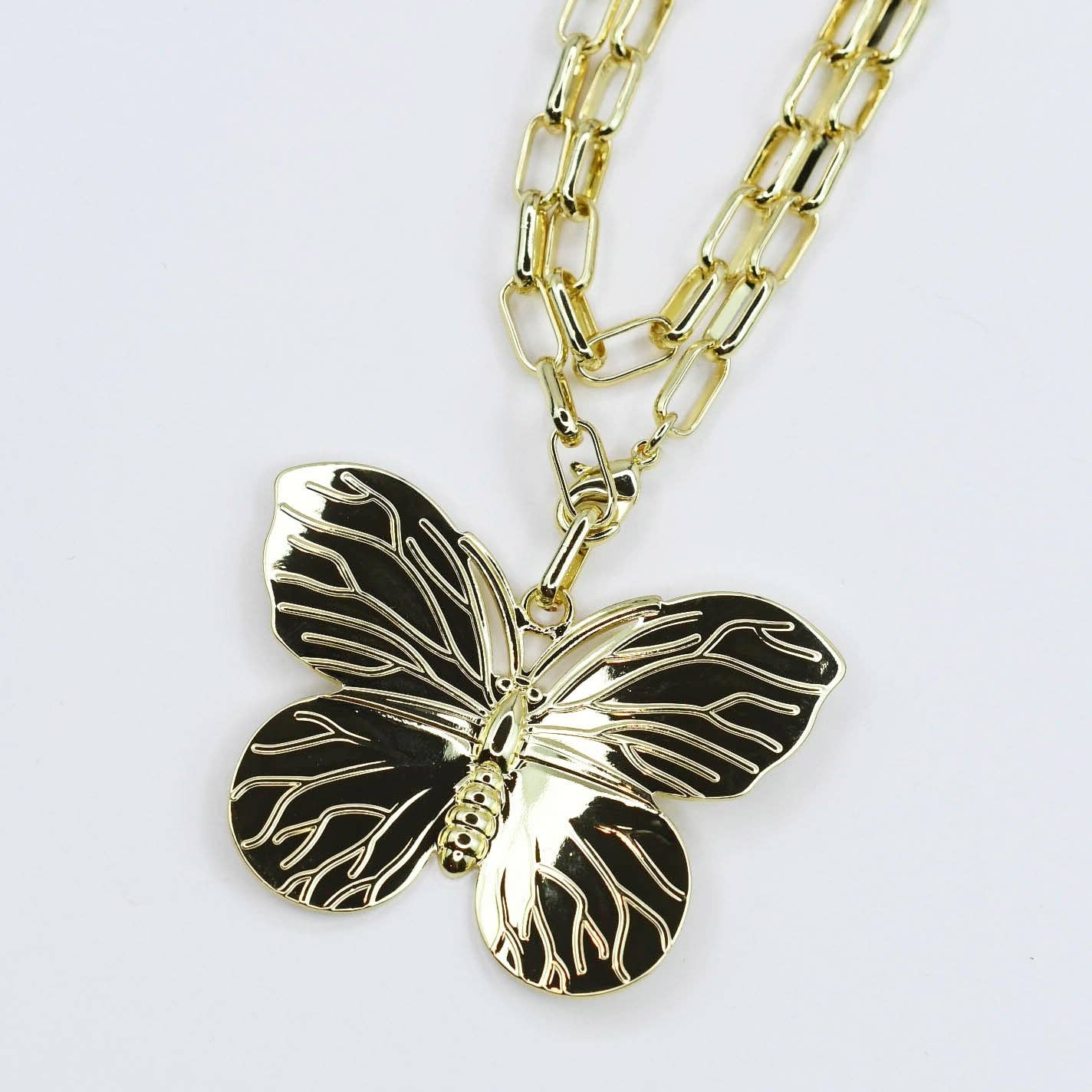 Wings of Grace Double Chain Necklace