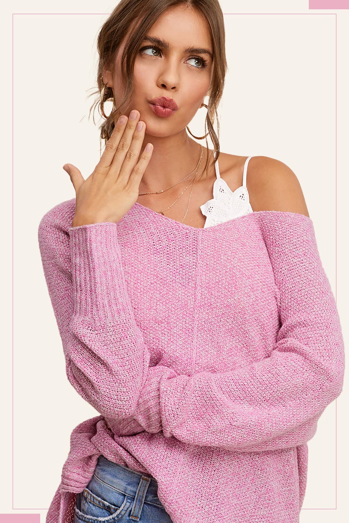 Soft Lightweight Loose Fit Textured Pullover Sweater