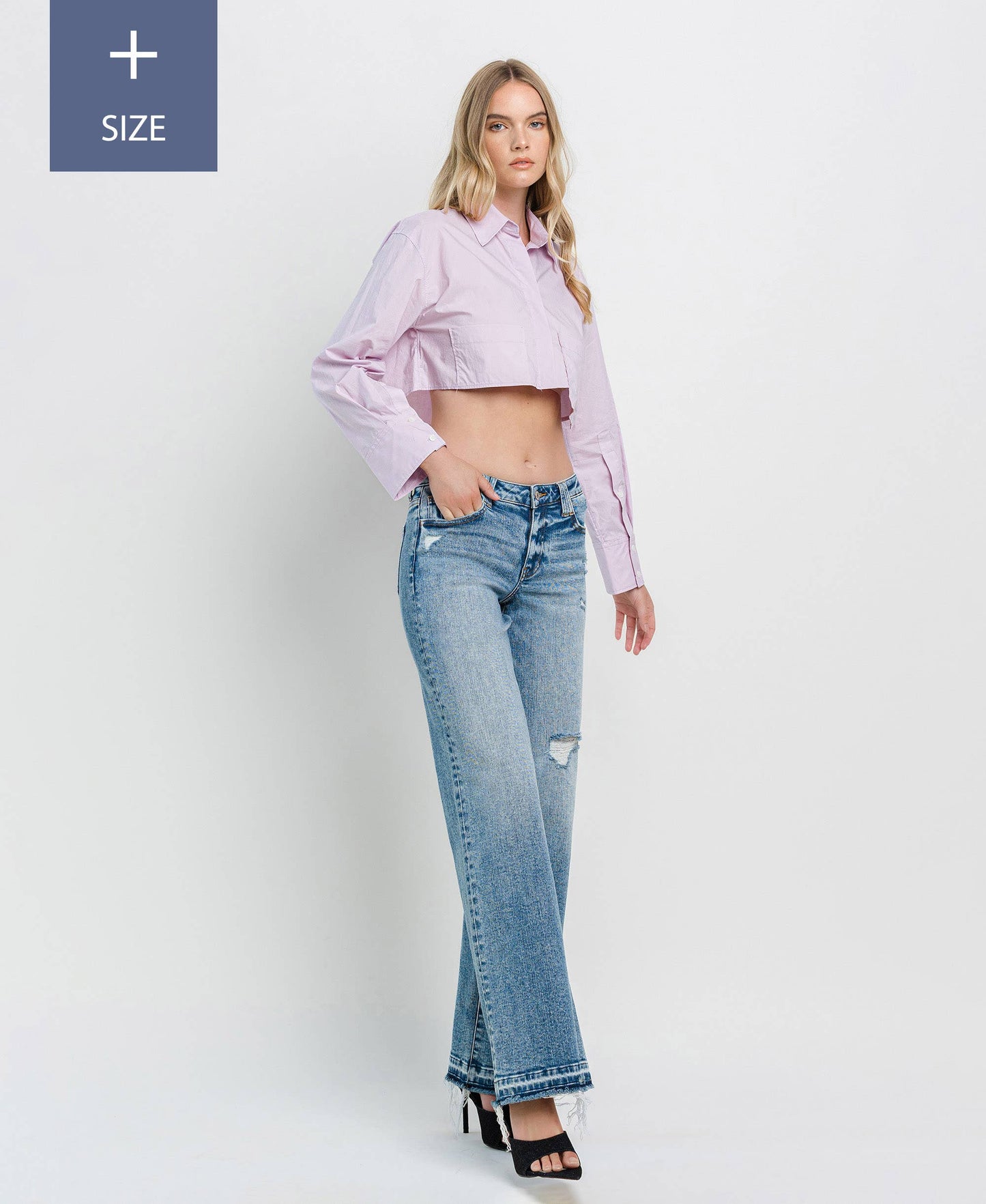 PLUS SIZE TUMMY CONTROL HIGH RISE WIDE LEG