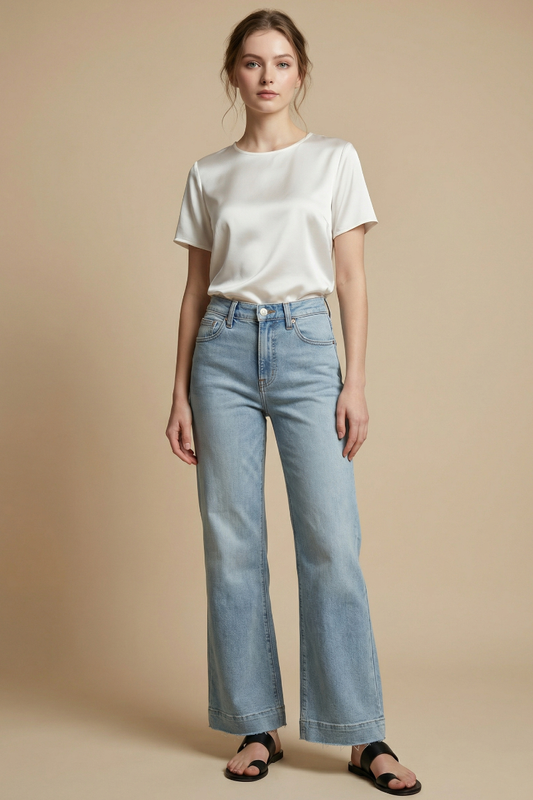 Tummy Control High Rise Relaxed Holly Flare Jeans