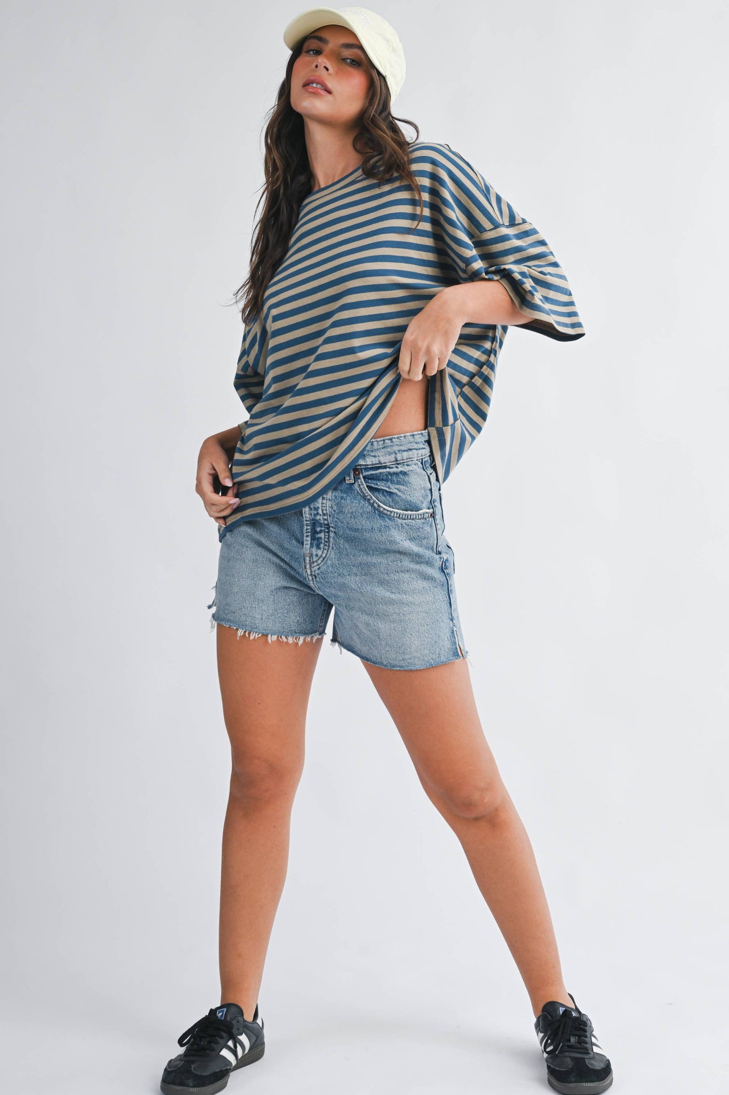 Oversized Stripe Boyfriend Tee