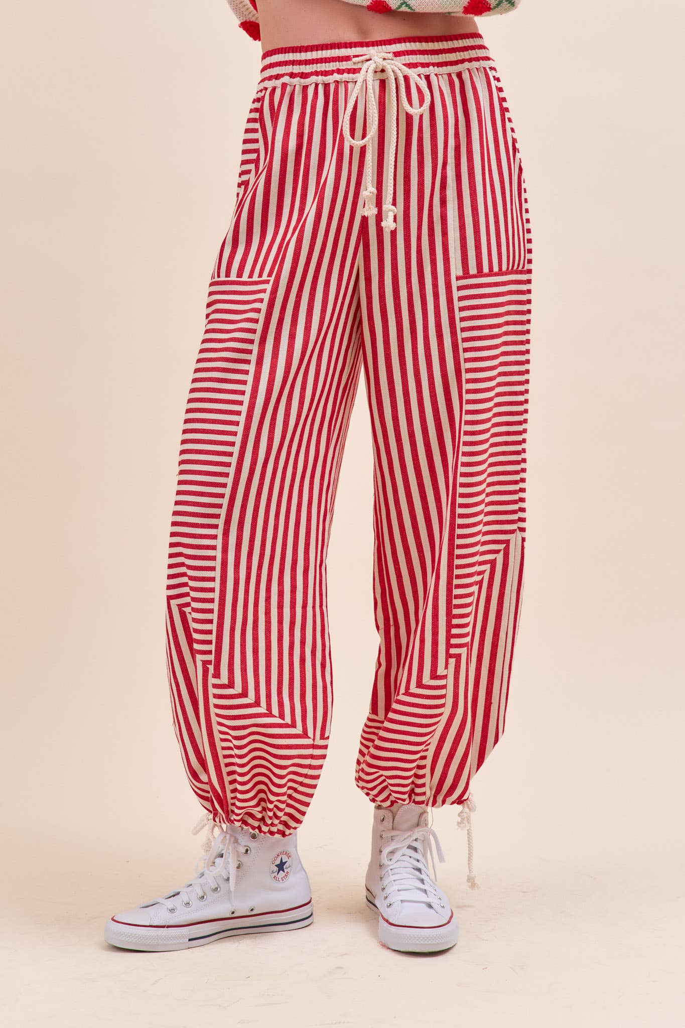 MIXED STRIPES PARACHUTE PANTS
