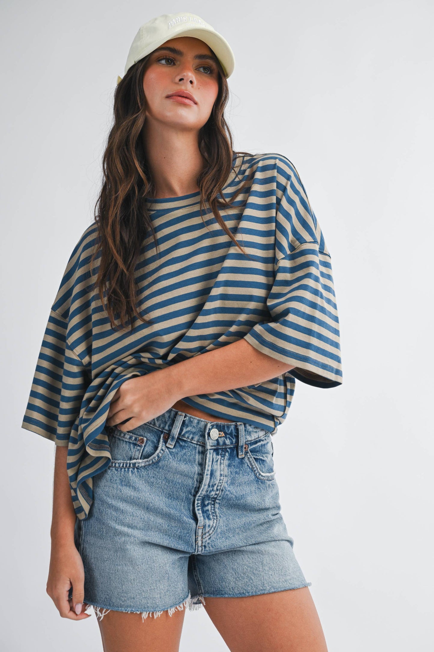 Oversized Stripe Boyfriend Tee