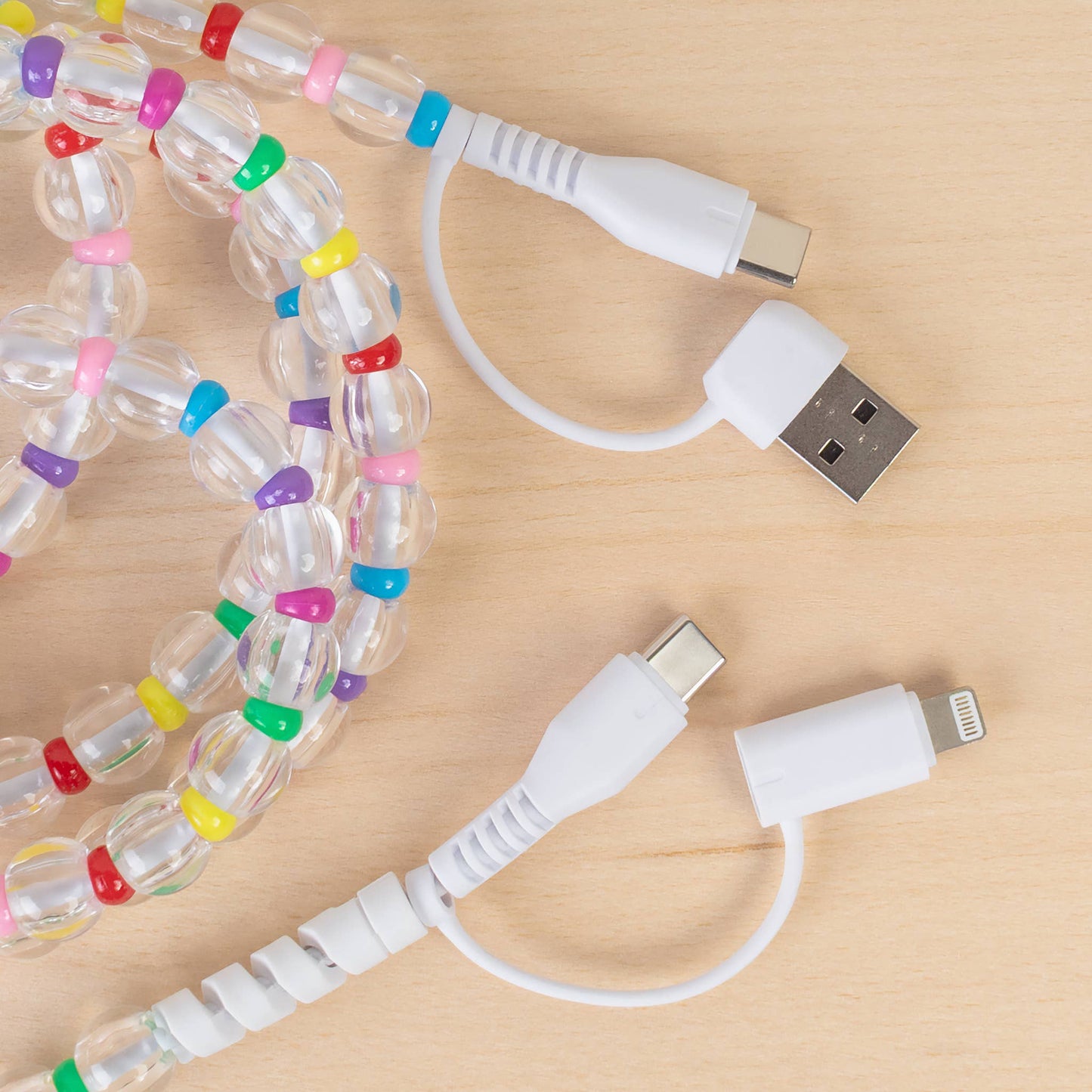 4-in-1 Extra Long Beaded Charging Cable