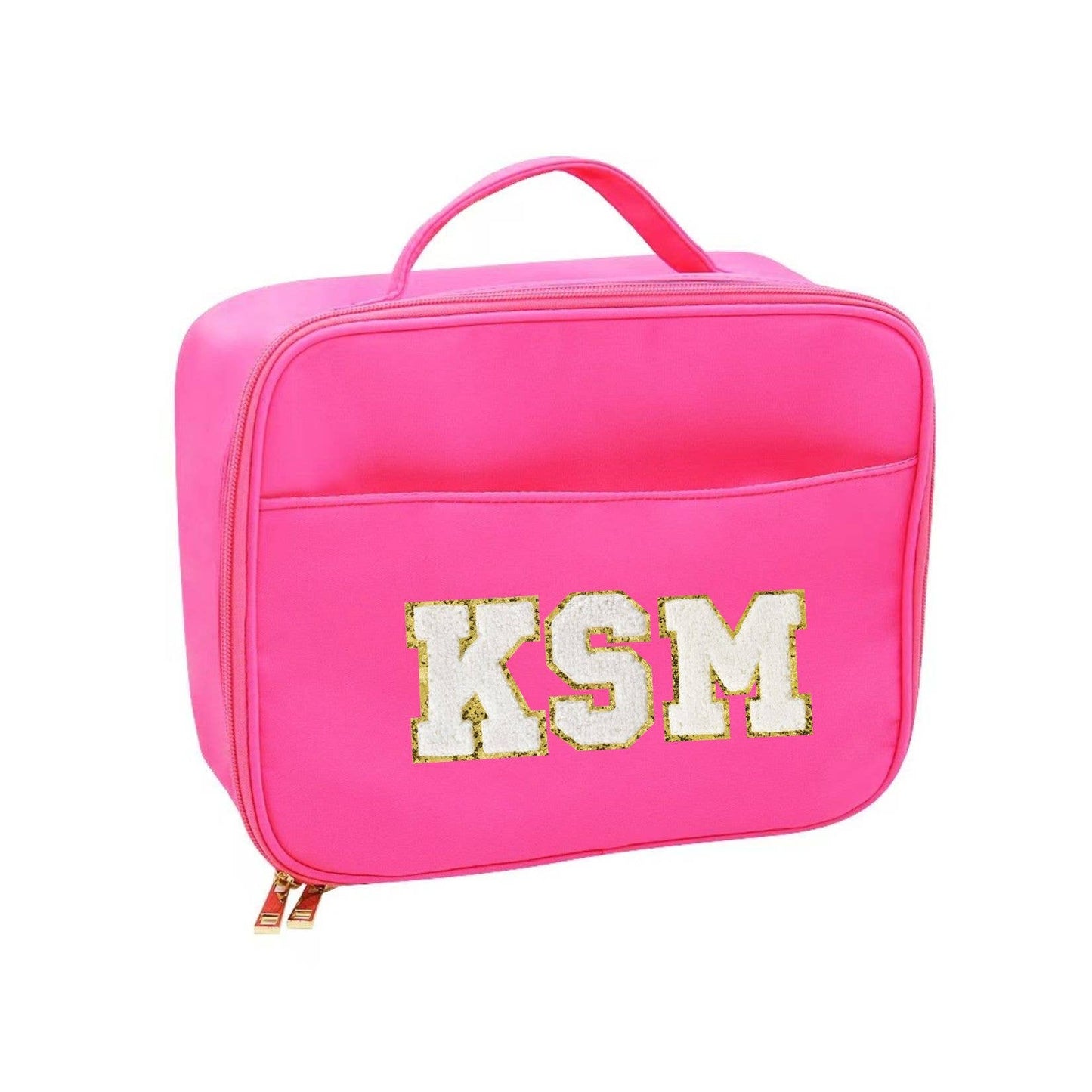 On Sale !! Varsity Collection Nylon Lunch Bag Box Hot Pink