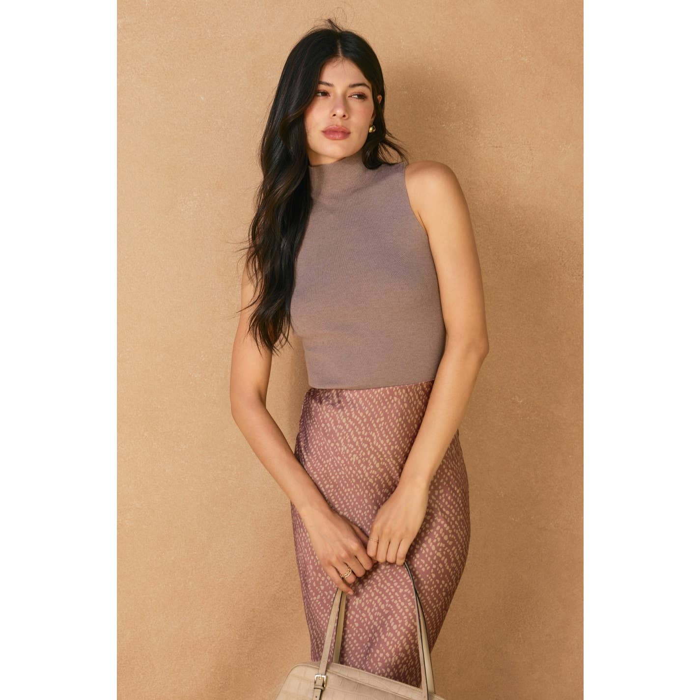 Turtleneck Tank Knitted Bodysuit