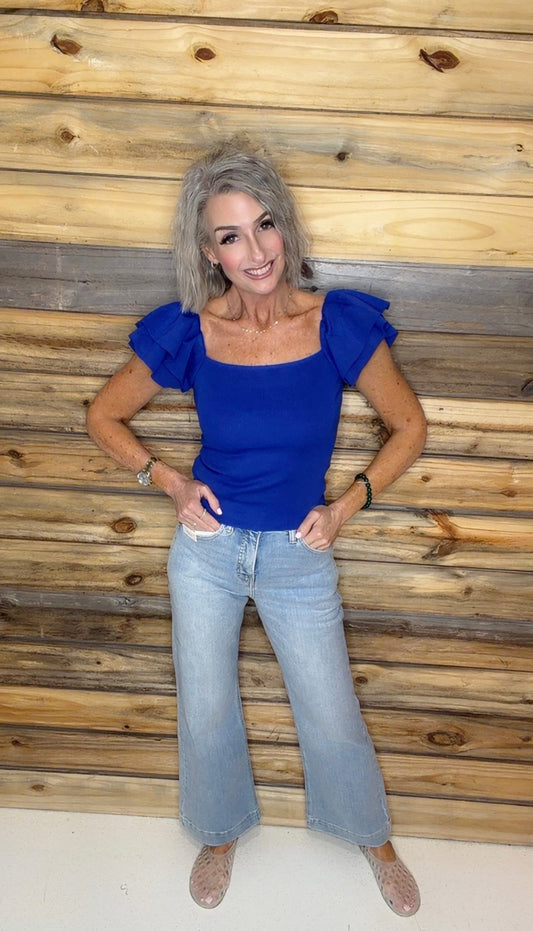 Tummy Control High Rise Relaxed Holly Flare Jeans