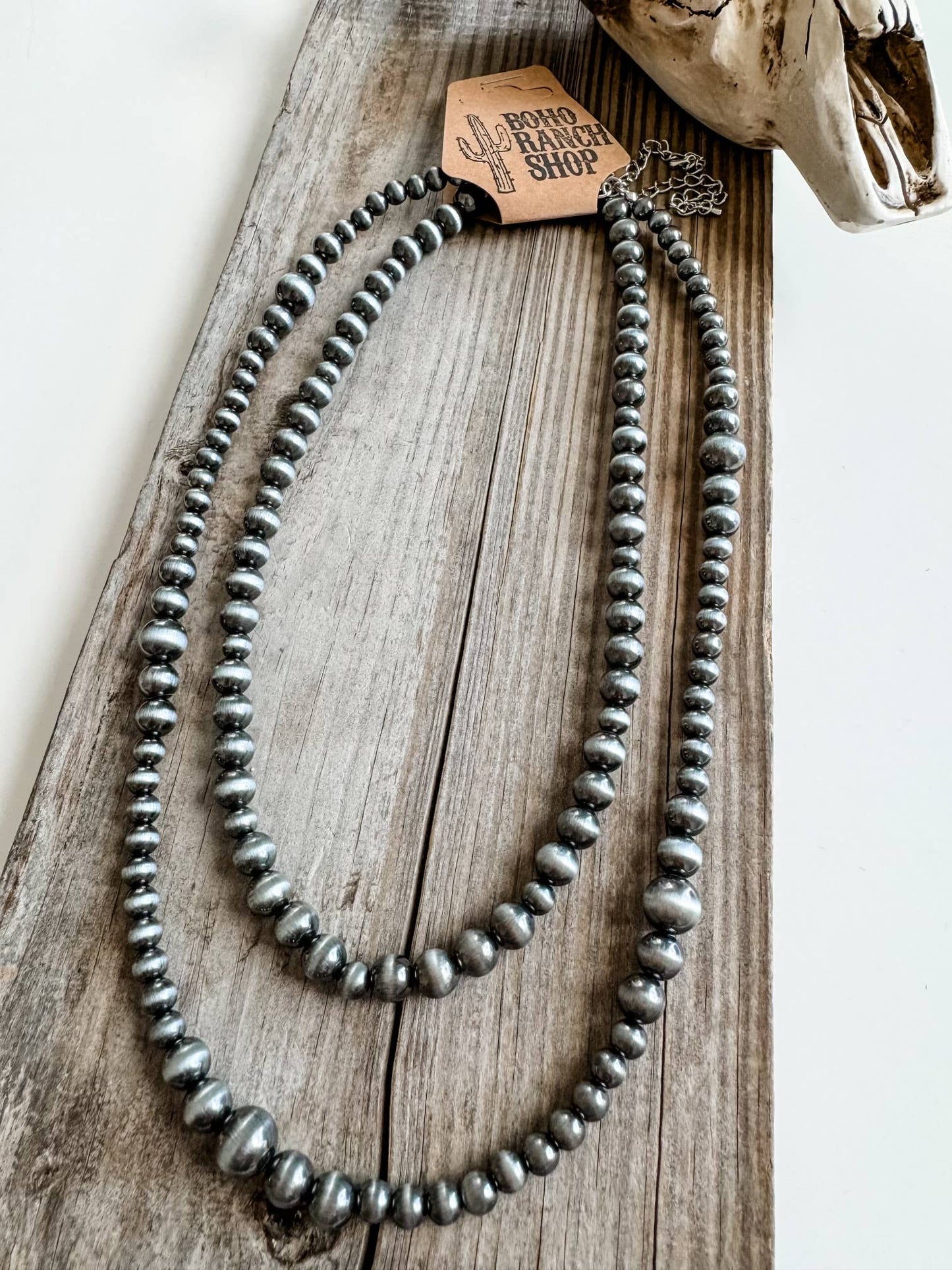 Western 2 Layer Navajo Style Pearl Necklace