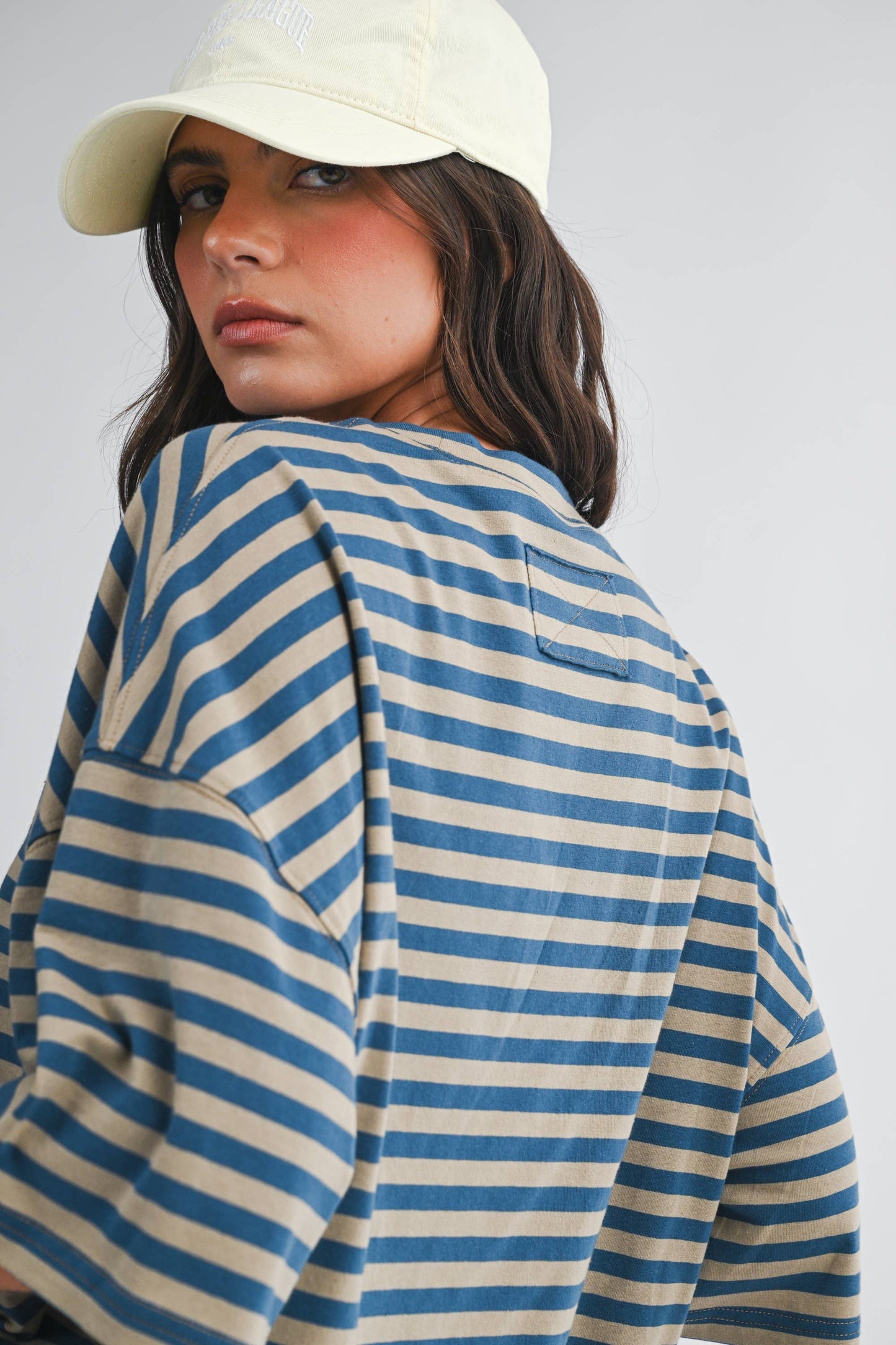 Oversized Stripe Boyfriend Tee