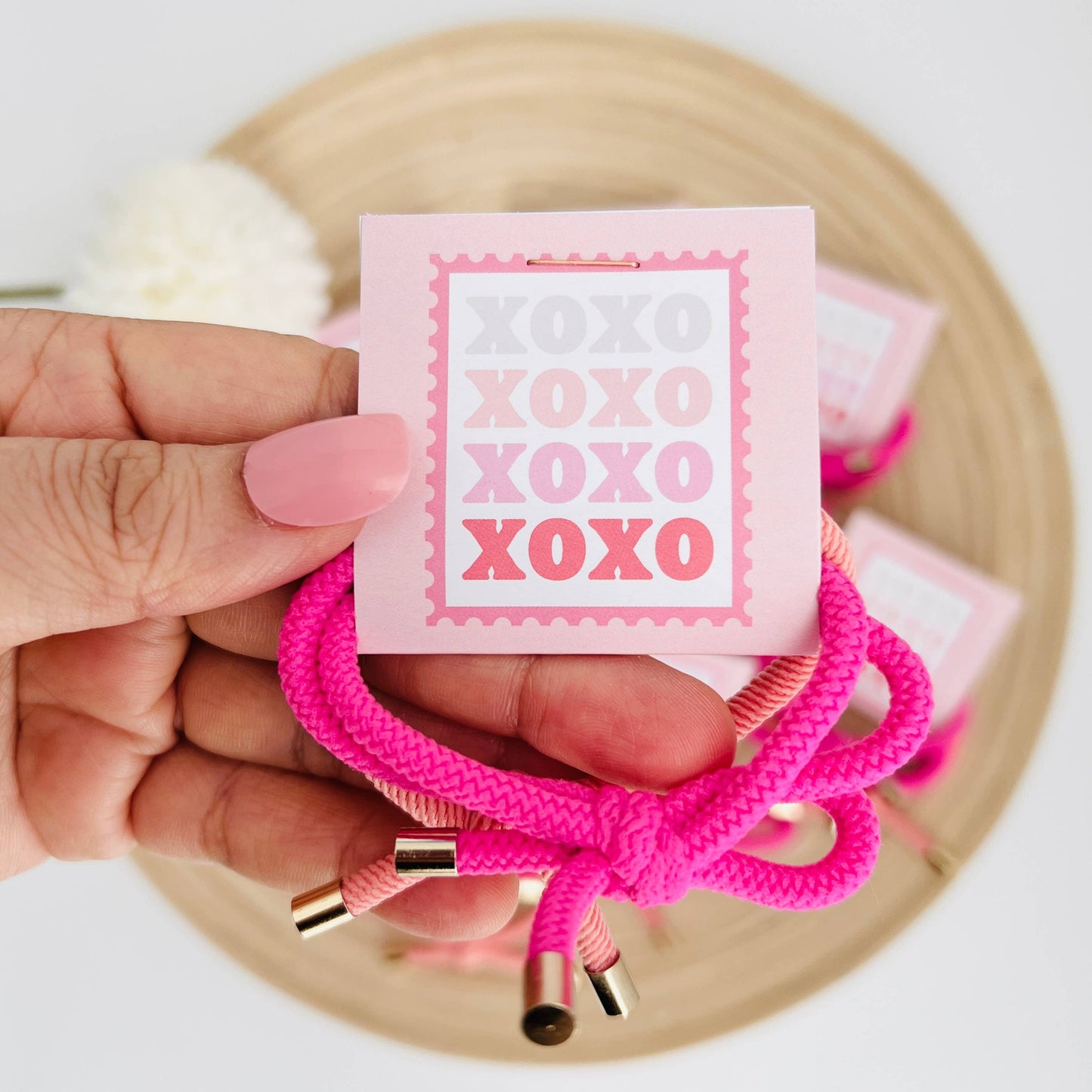 "XOXO" Double Hair Tie - Valentine's Day Thank You Gift