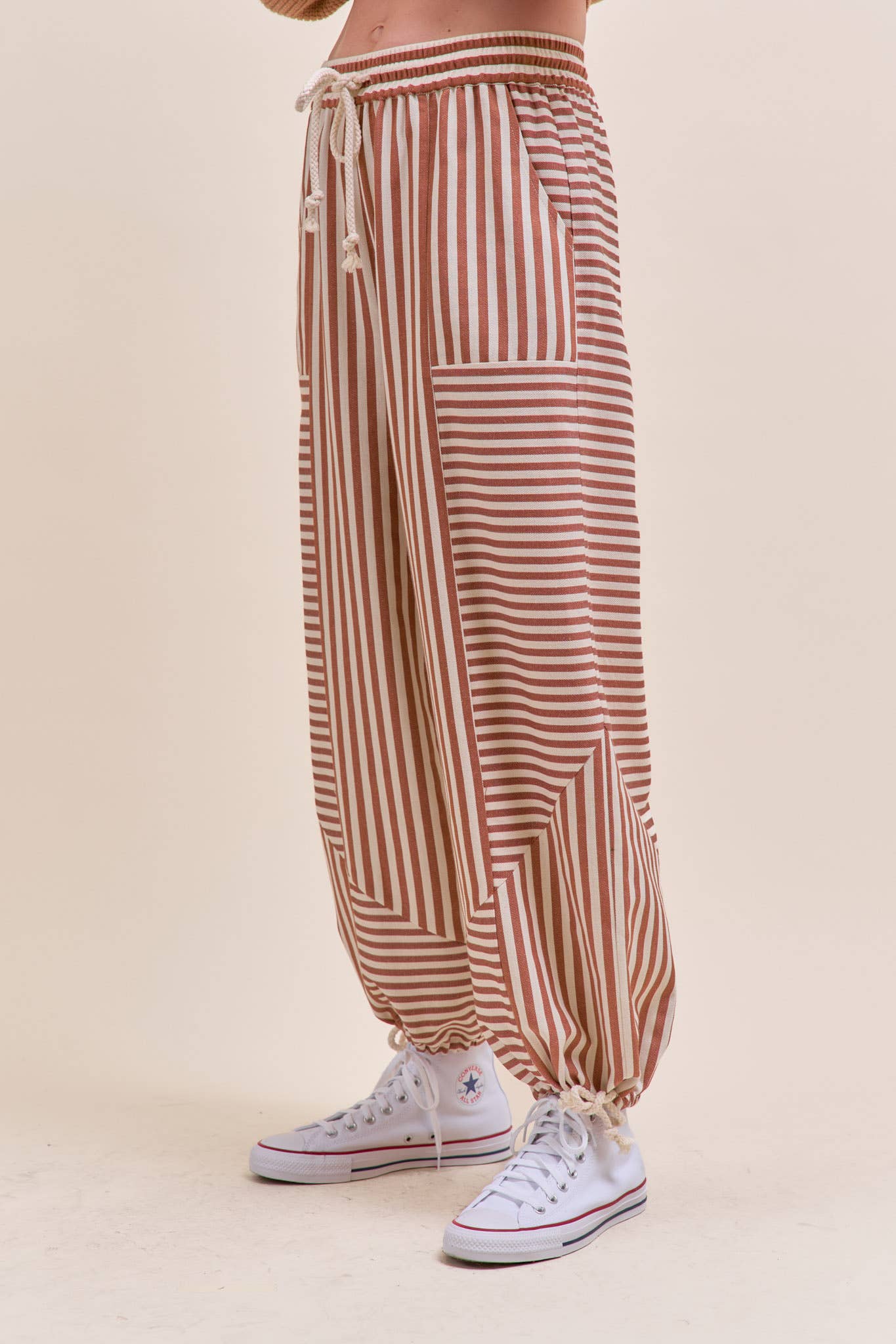MIXED STRIPES PARACHUTE PANTS