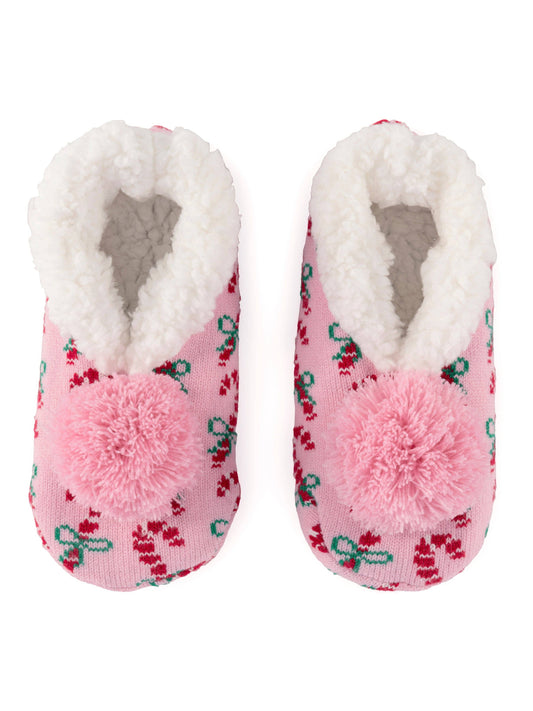 ARYA CANDY CANE SLIPPERS, PINK