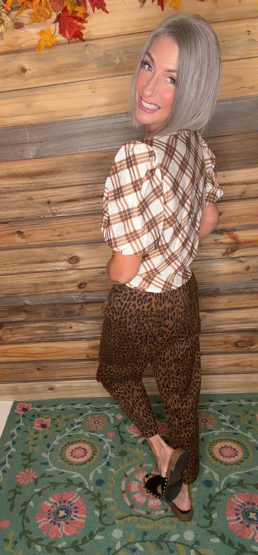 Leopard Lounge Wide-Leg Pants