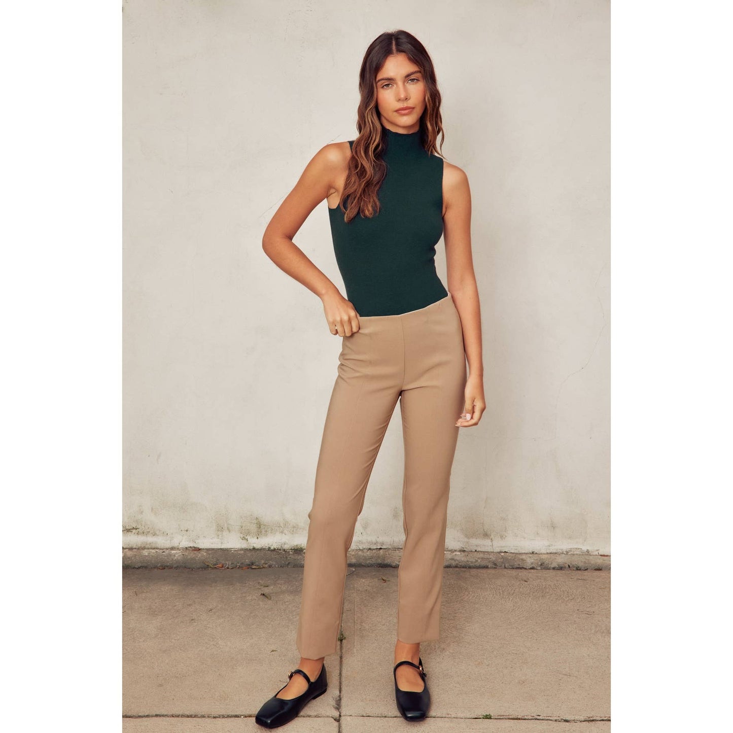 Turtleneck Tank Knitted Bodysuit