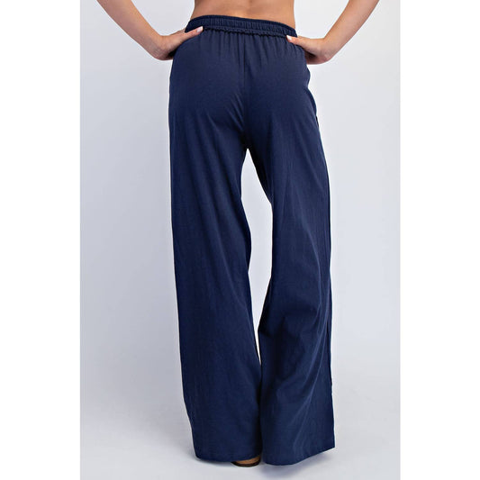 COTTON SLUB LOUNGING WIDE PANT