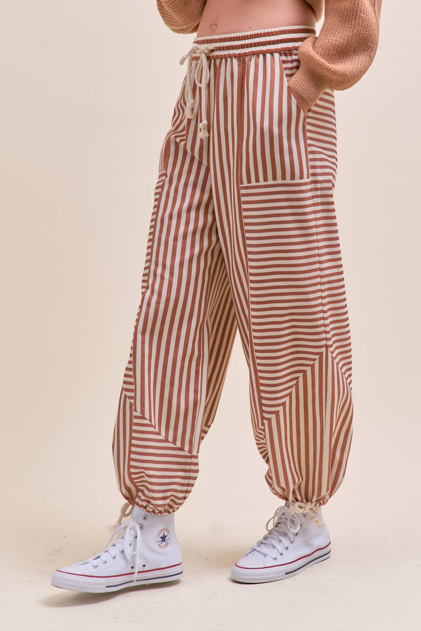 MIXED STRIPES PARACHUTE PANTS
