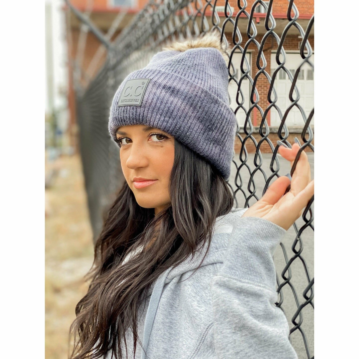 Tie Dye Fur Pom C.C Beanie HAT7380POM