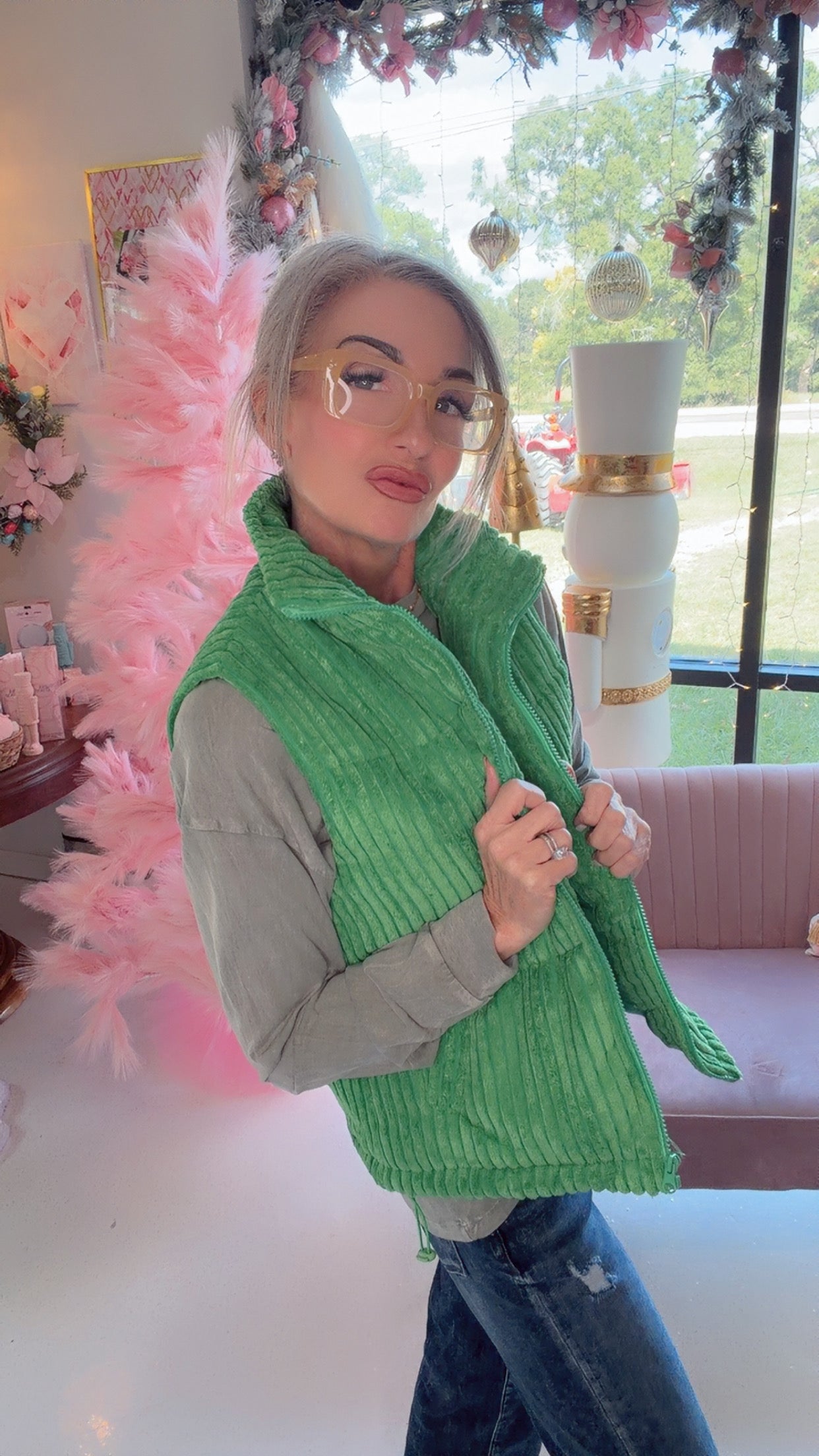 Green Corduroy Vest