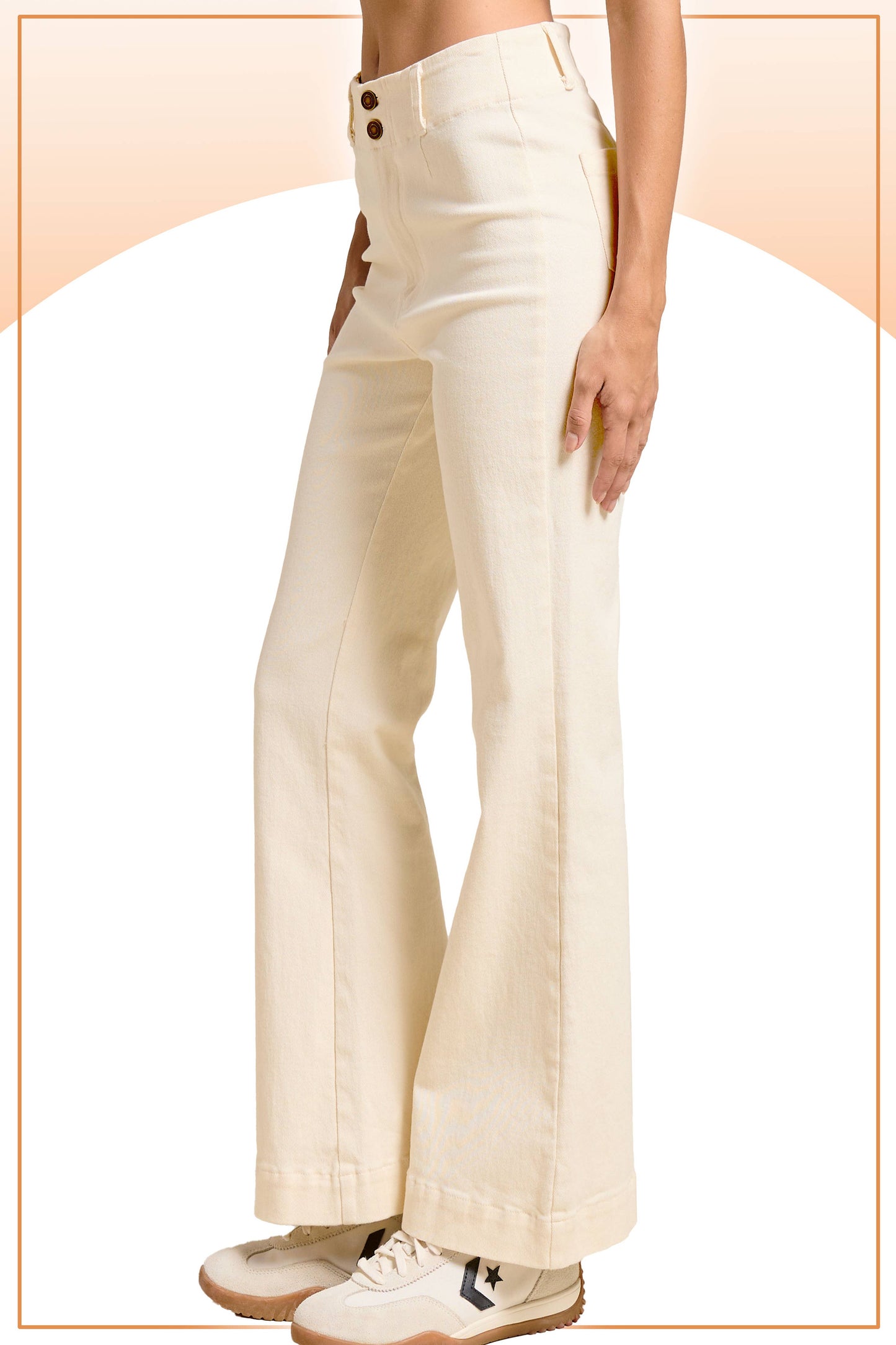 Soft Washed Stretchy High Waisted Flare Pants: Forest