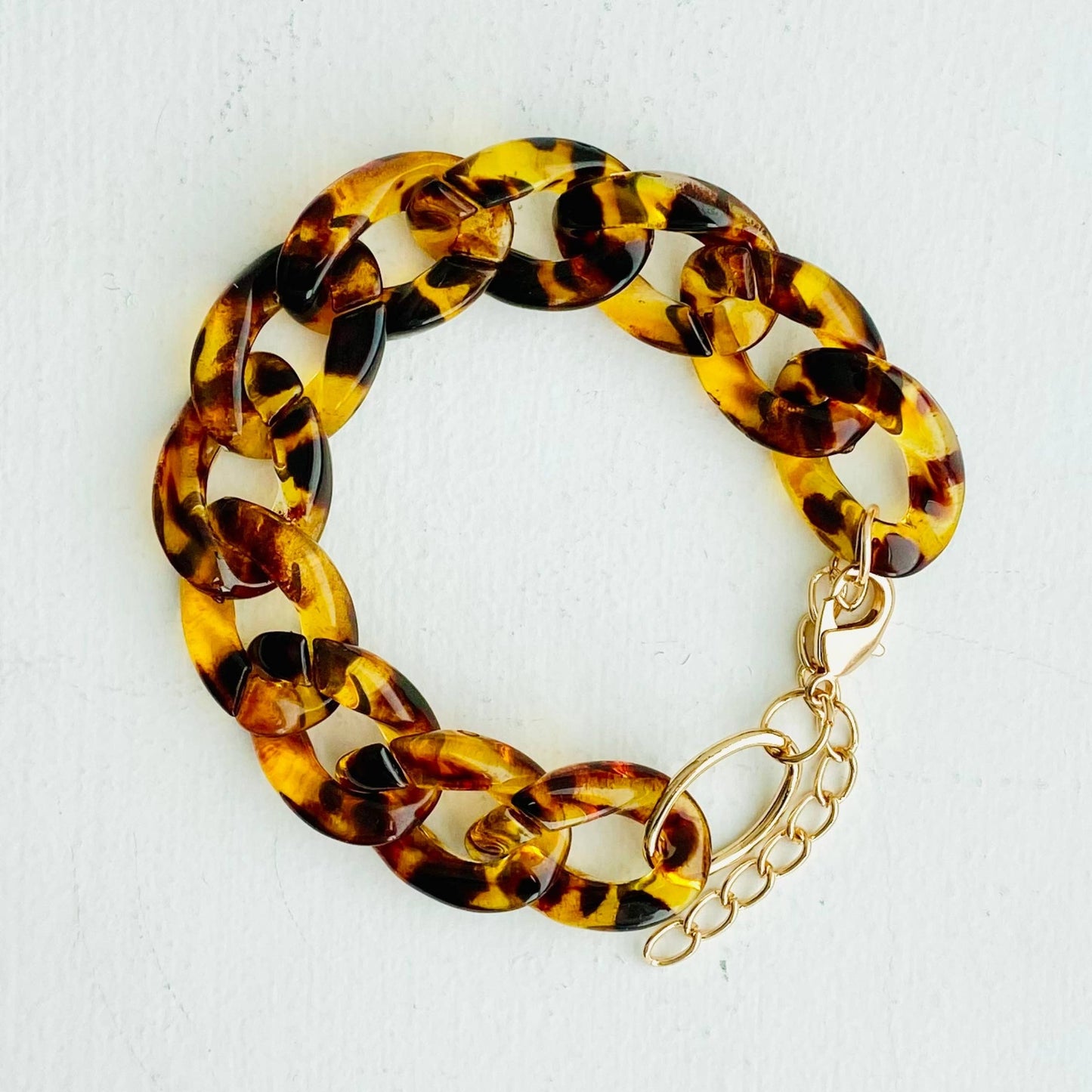 Chunky Chain Link Bracelet | Boho Acrylic Bangle Jewelry