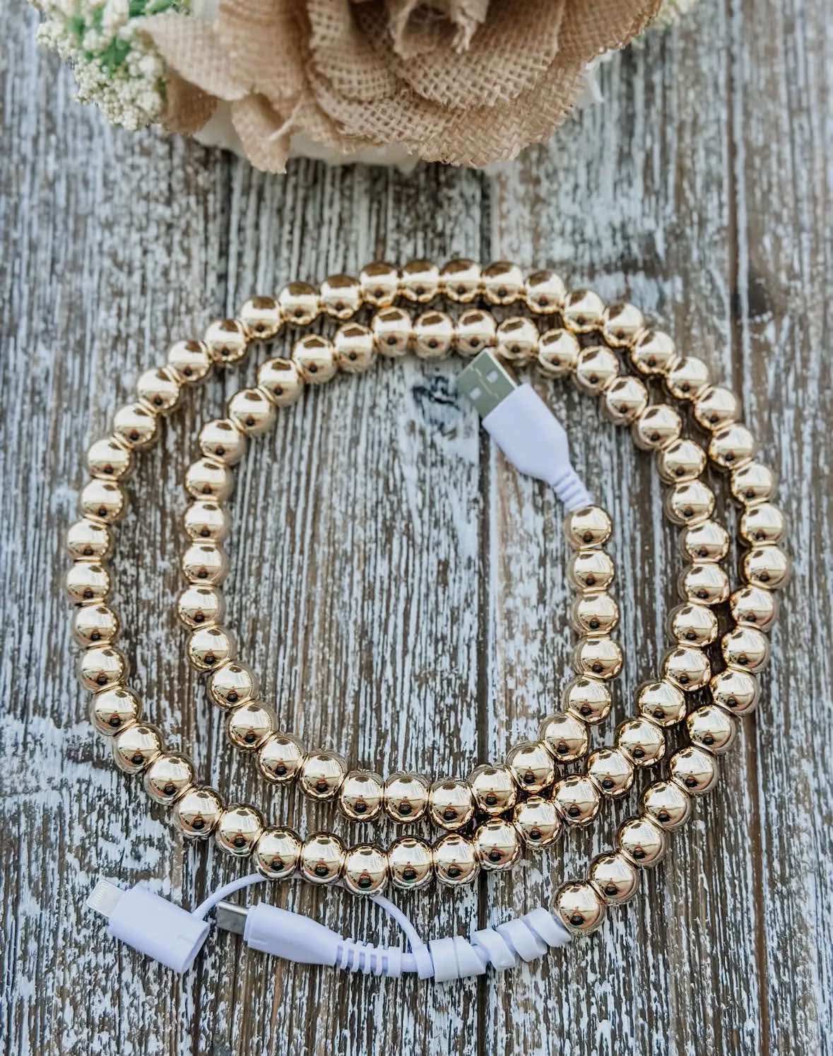 Beaded Phone Charging Cables