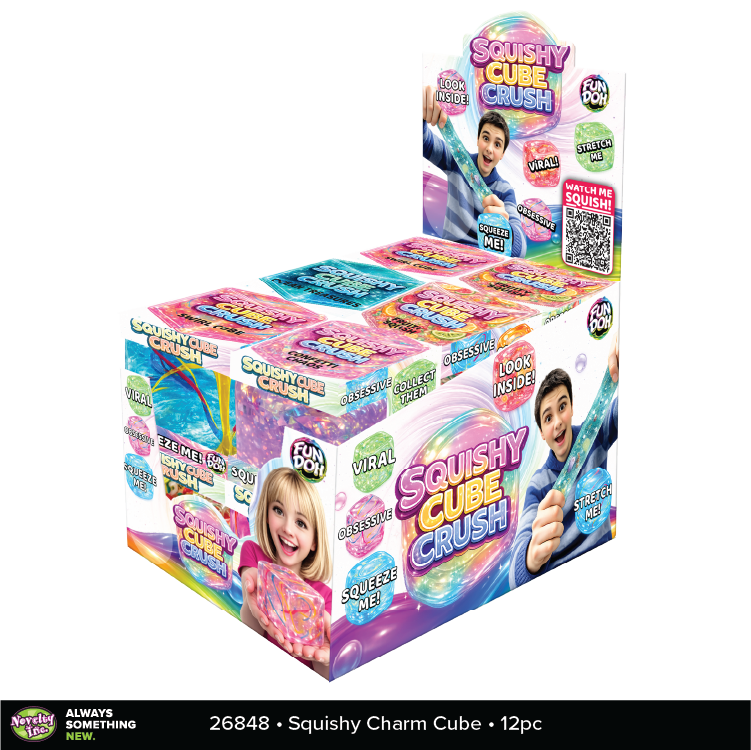 Fun Doh Squishy Charm Cube Fidget Toy Variety -