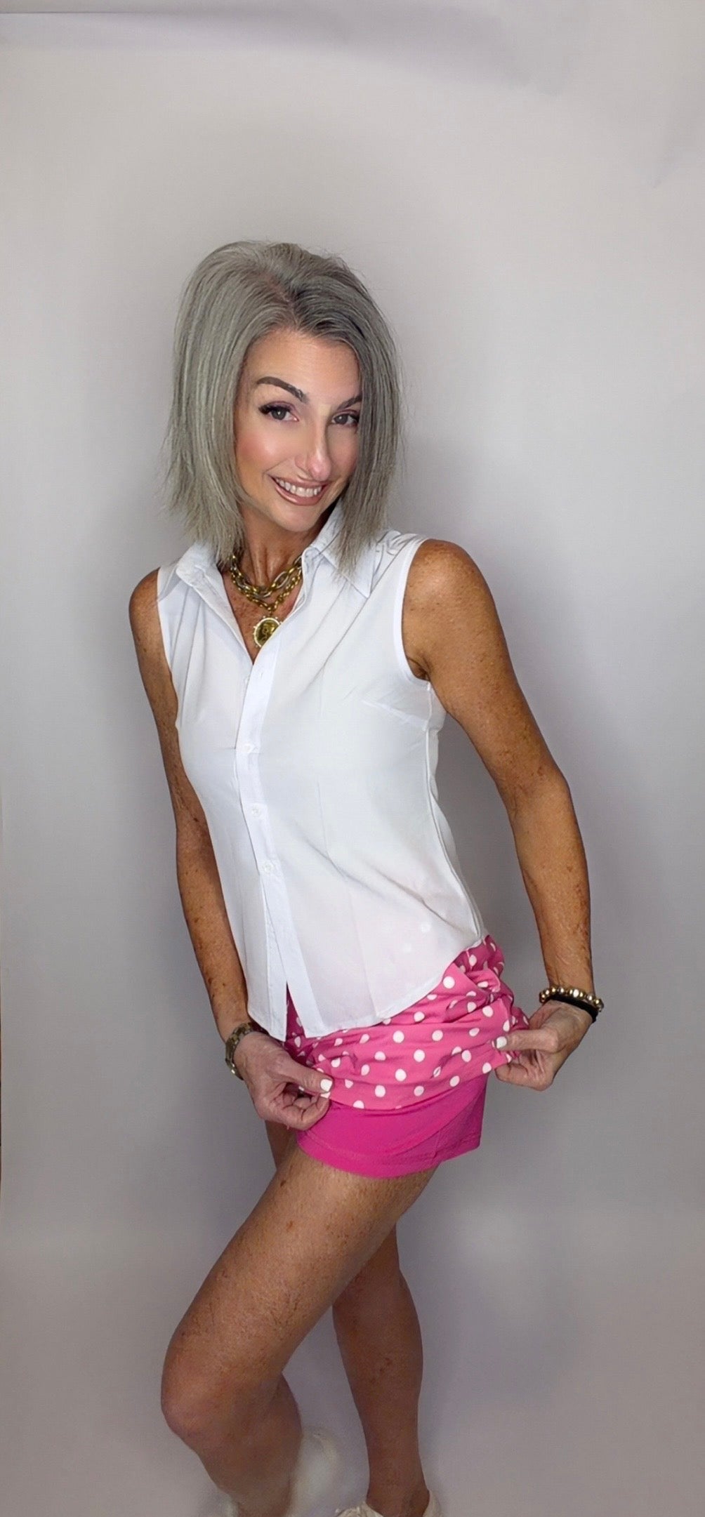 Pink Polka Dot Skort