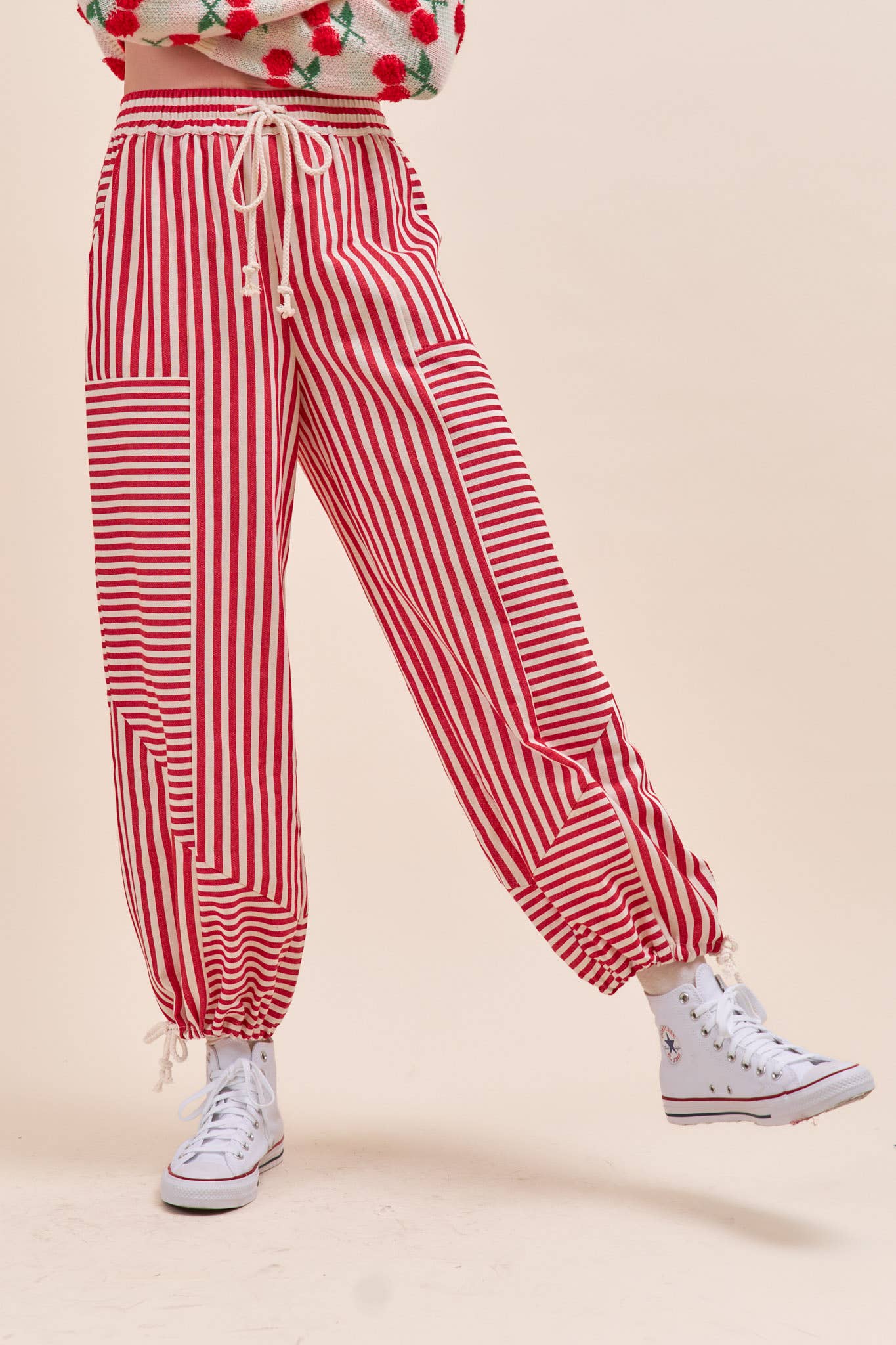 MIXED STRIPES PARACHUTE PANTS