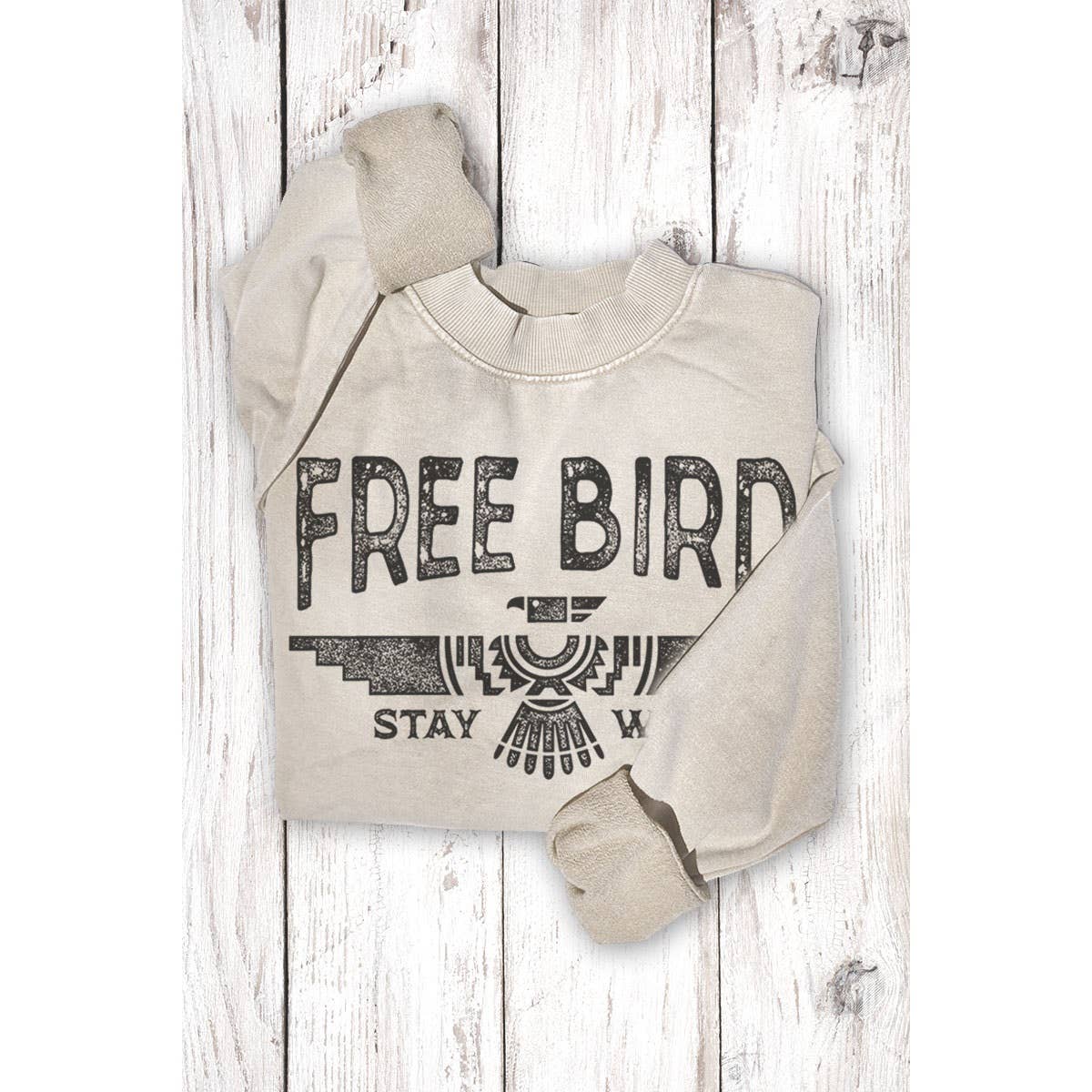 FREE BIRD  MINERAL GRAPHIC SWEATWHIRTS