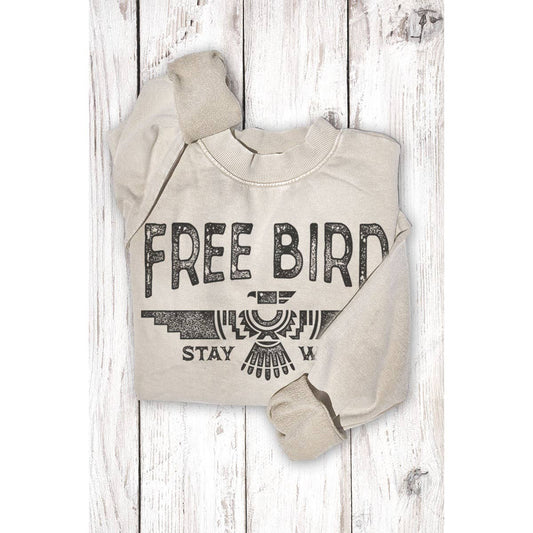 FREE BIRD  MINERAL GRAPHIC SWEATWHIRTS