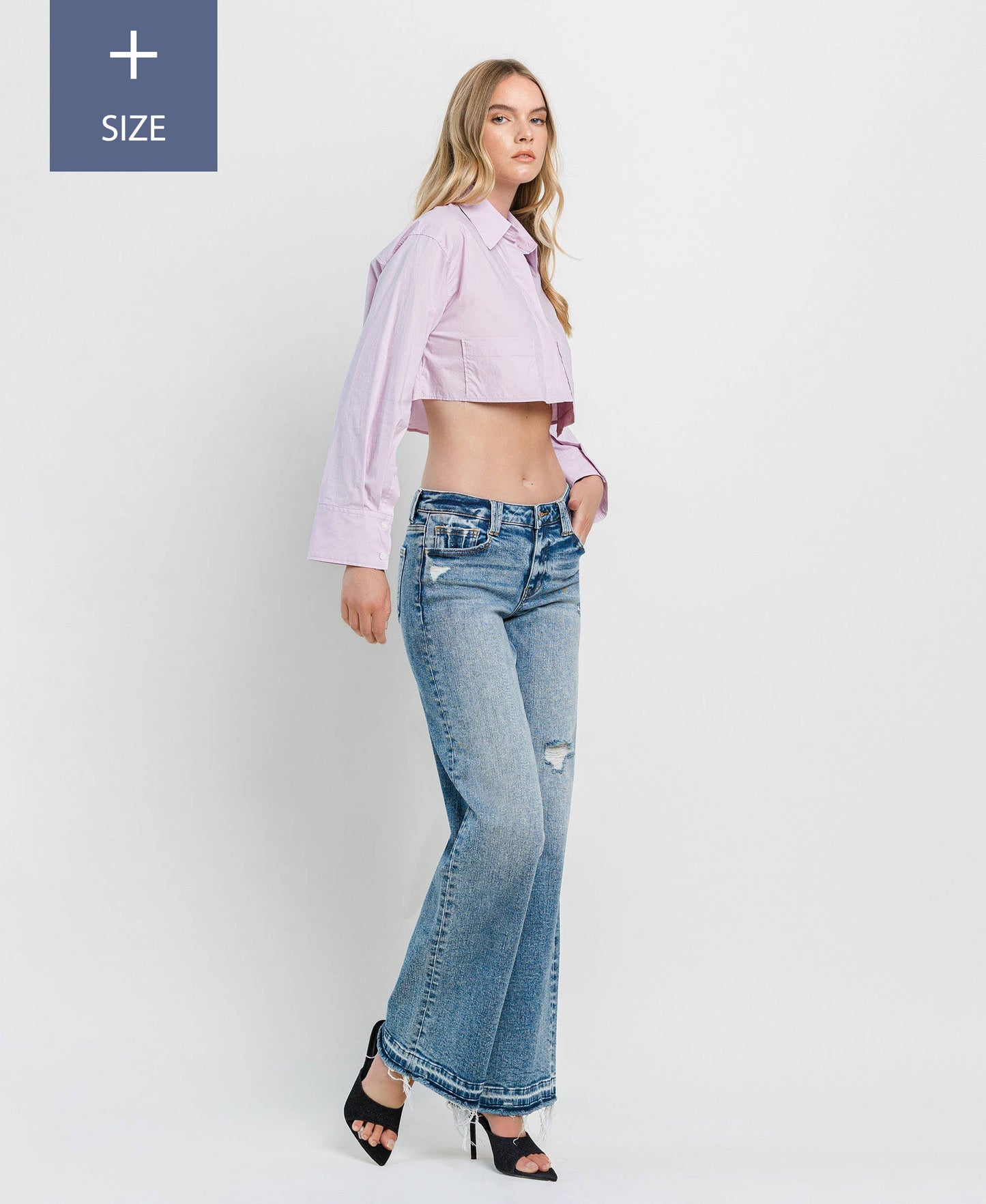 PLUS SIZE TUMMY CONTROL HIGH RISE WIDE LEG