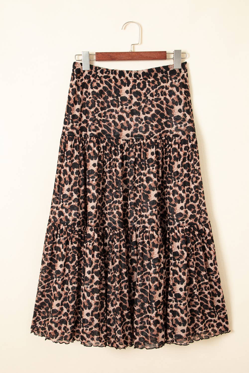 REVERSIBLE Leopard Floral  Ruffle Hem Maxi Skirt**** 3 small 3 med 2 large