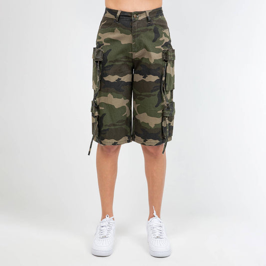 CAMOUFLAGE MULTI POCKETS CARGO JORTS-RSS30821CM