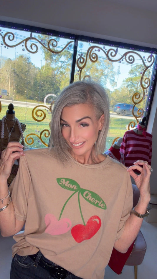 MON CHERIE OVERSIZED MINERAL GRAPHIC TEE