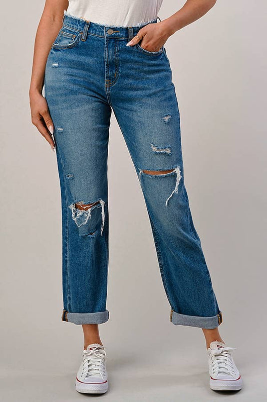 Medium Wash - Boyfriend Jeans