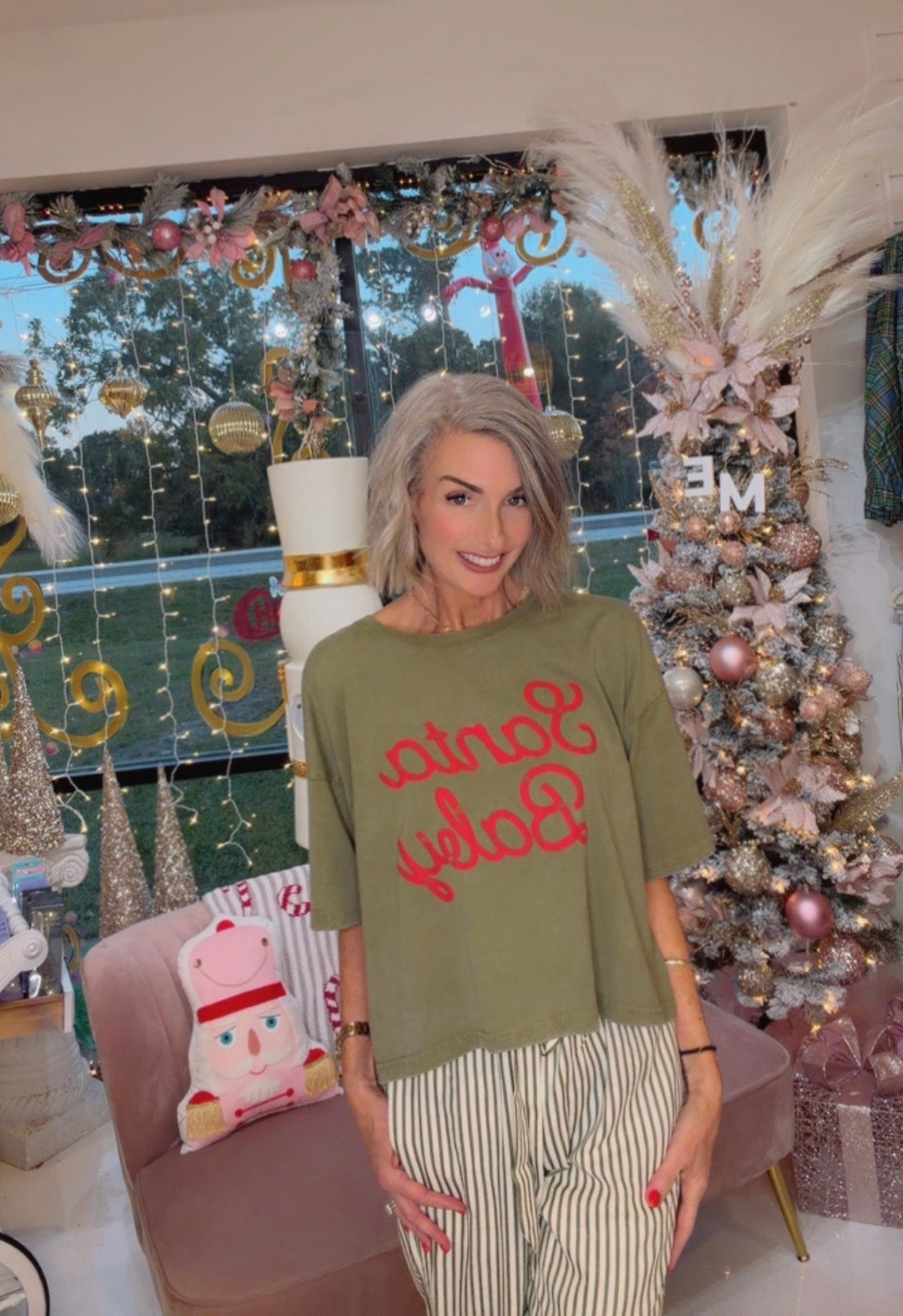 SANTA BABY WOMEN'S VINTAGE GRAPHIC CROP TOP