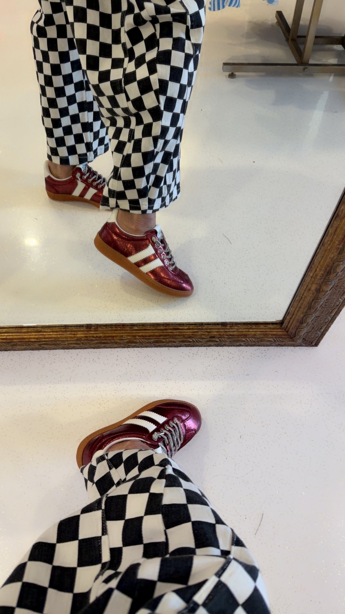 Corkys Hey Girl Burgundy Metallic