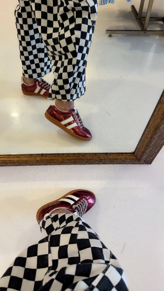 Corkys Hey Girl Burgundy Metallic