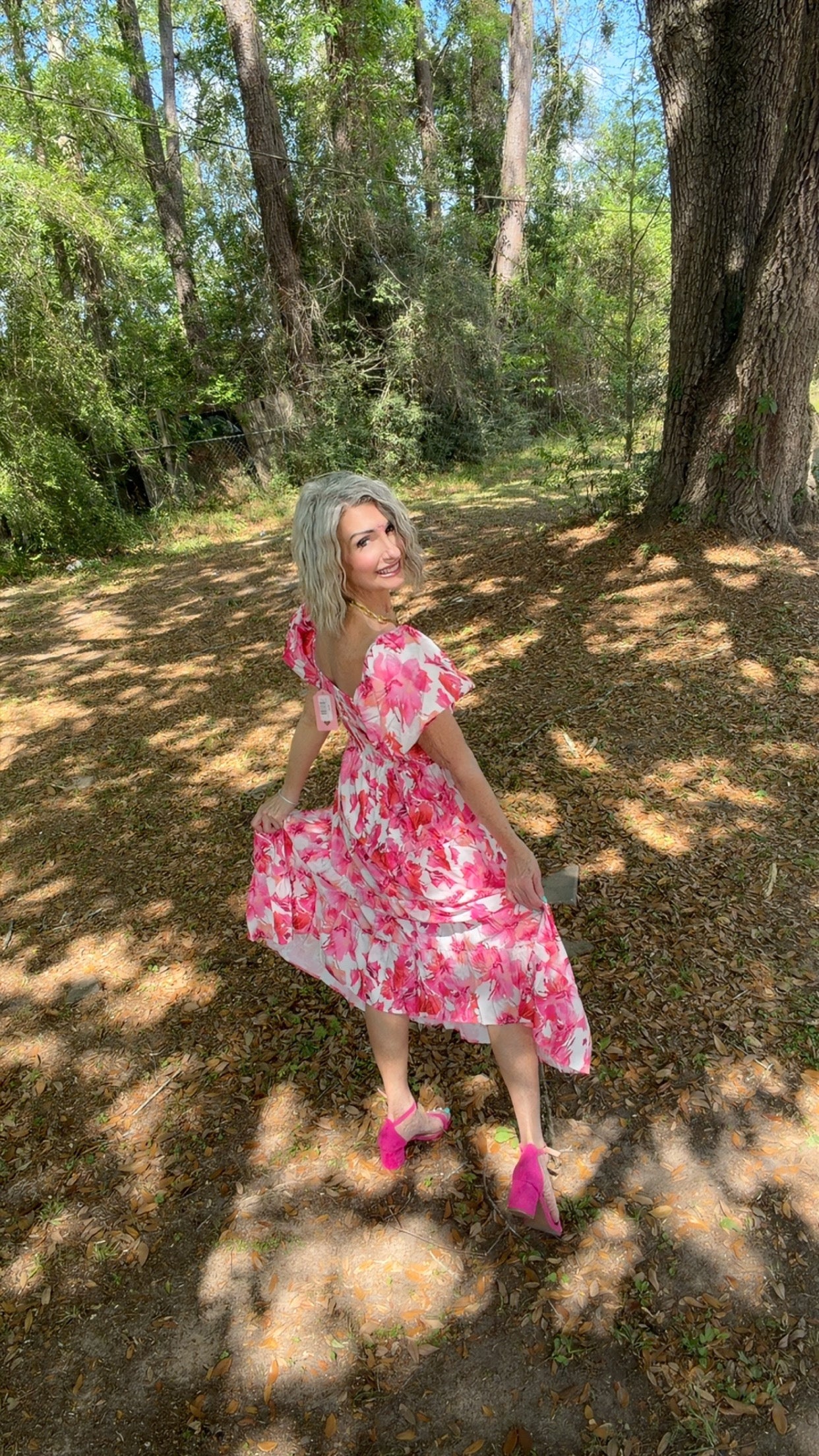 Elegant Off-Shoulder Floral Puffy Sleeve Bubble Dress