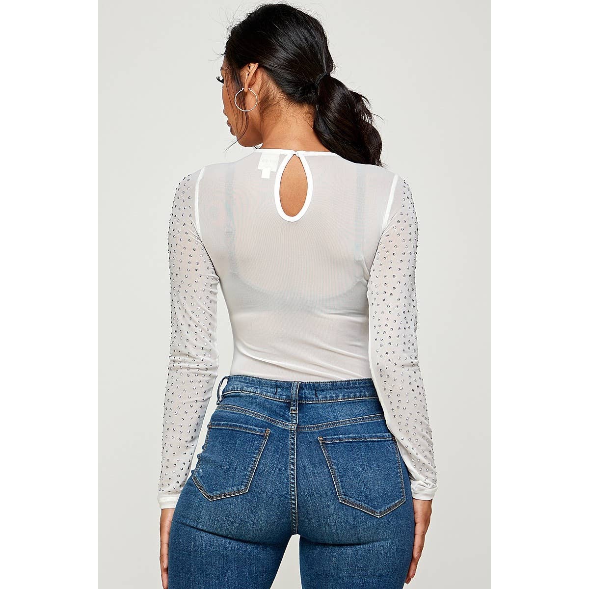 SPARKS IN THE NIGHT MESH BODYSUIT