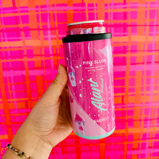 Slim Can Cooler, Pink Energy Drink