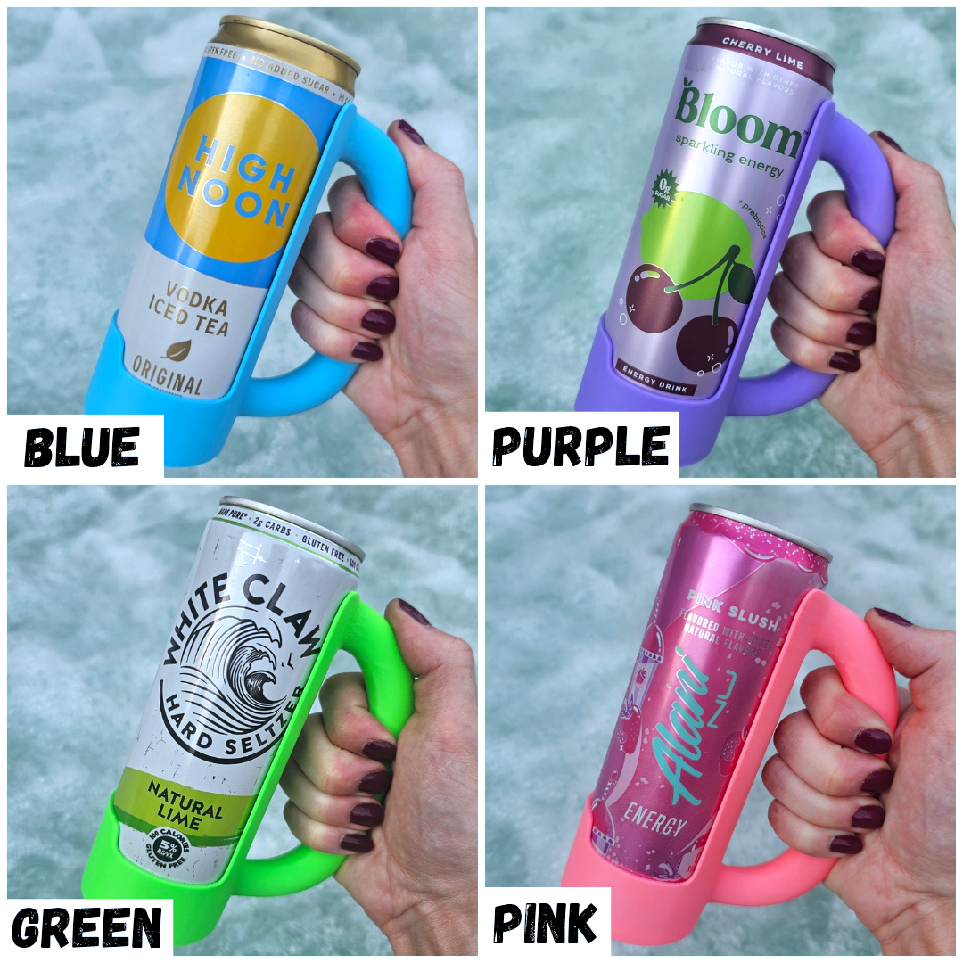 12 oz Slim Can Holder Handle Redbull, Alani Nu, White Claw